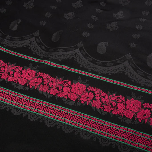Apron piece-Edel-silk-red/black