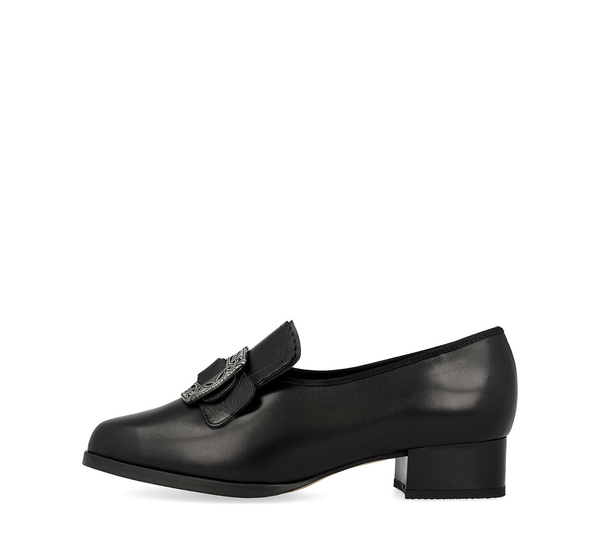 Women's bunad shoes-Eli-leather-black