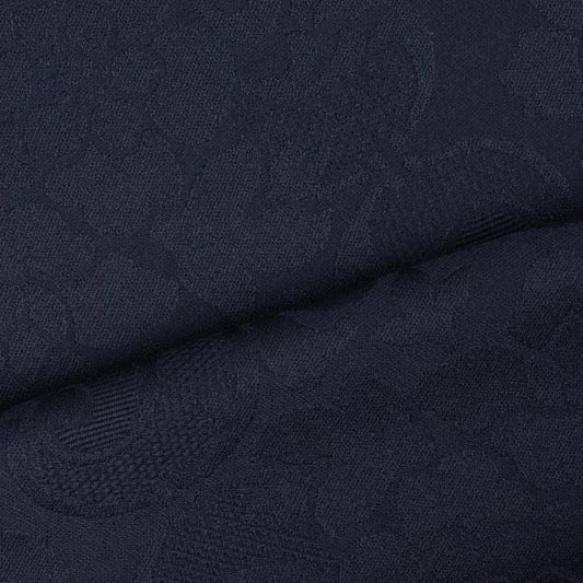 Wool-Damask Gudrun-150 cm wide-410 gr weight-dark blue 929