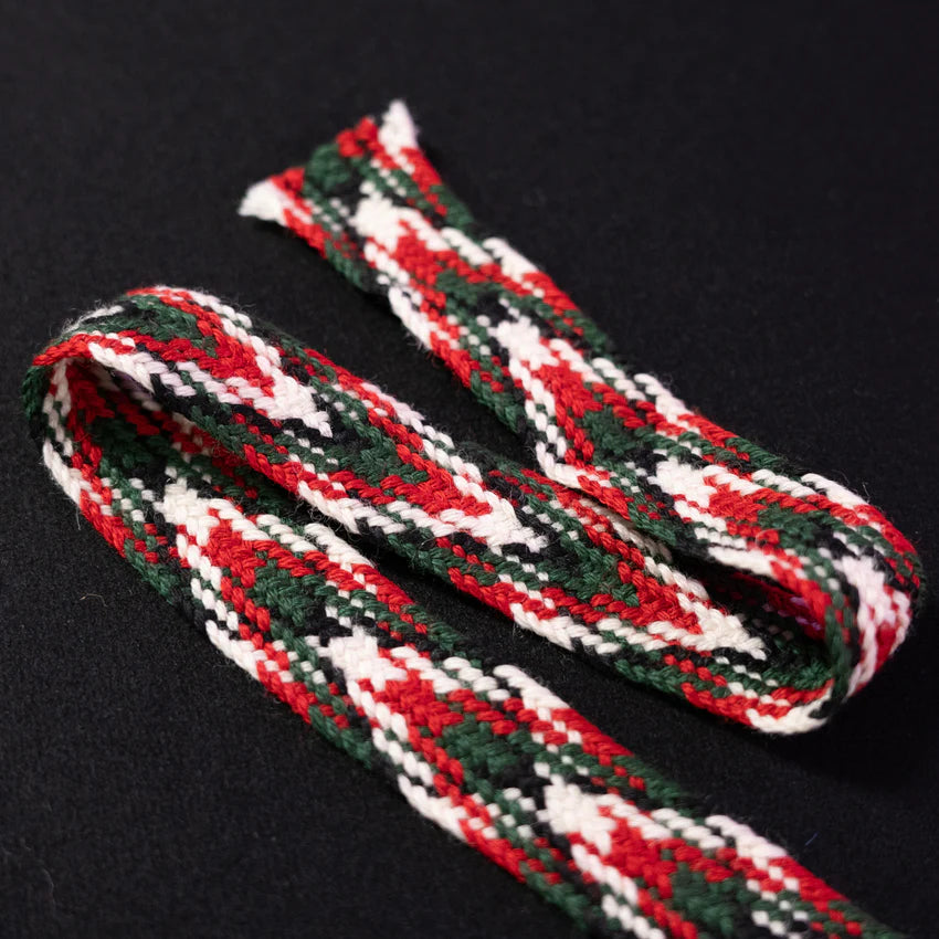 Stocking tie #14B-wool-red/blue/white/black