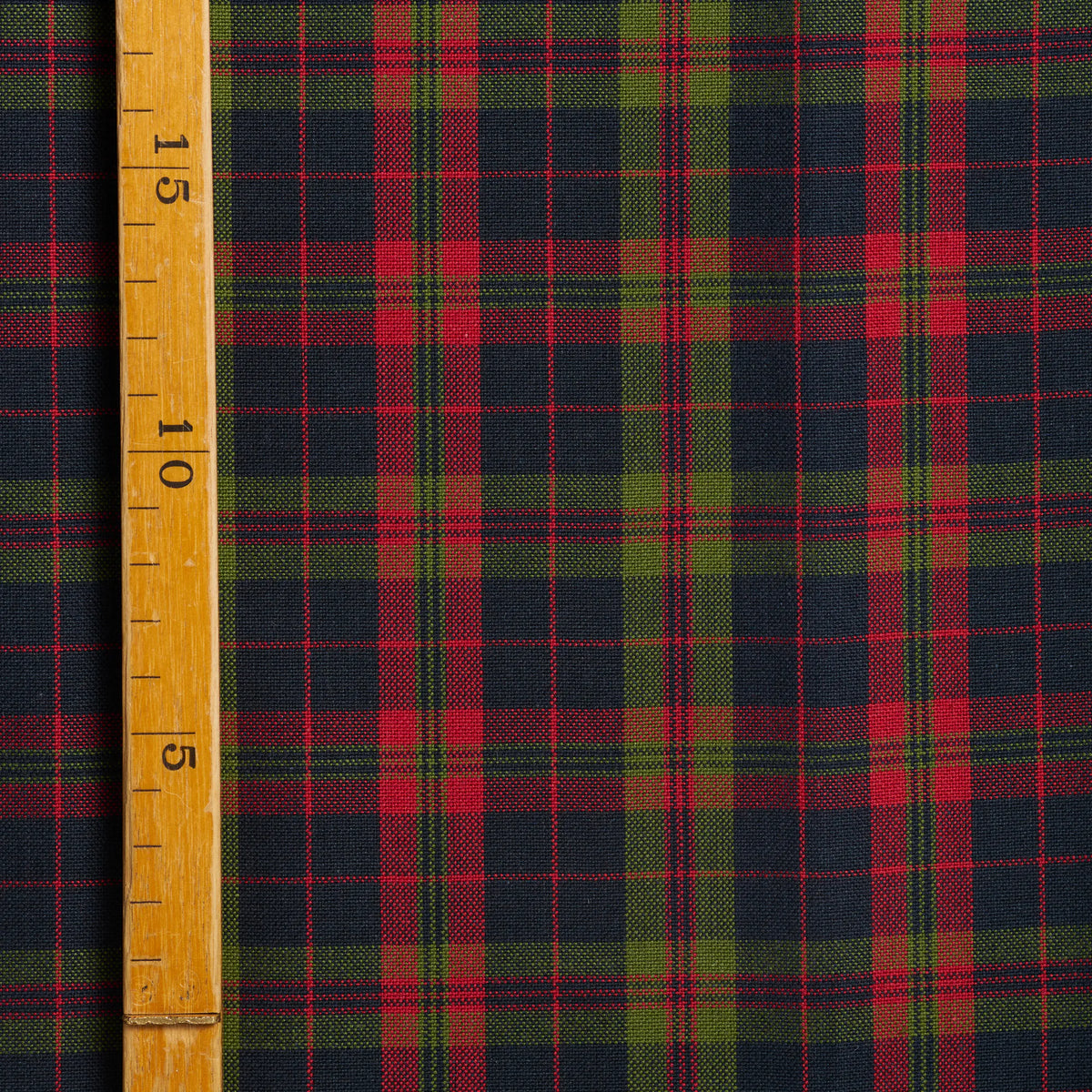Cotton fabric-Oskar 64(Husflid 64)-100% cotton-150 cm wide-red/green/black plaid