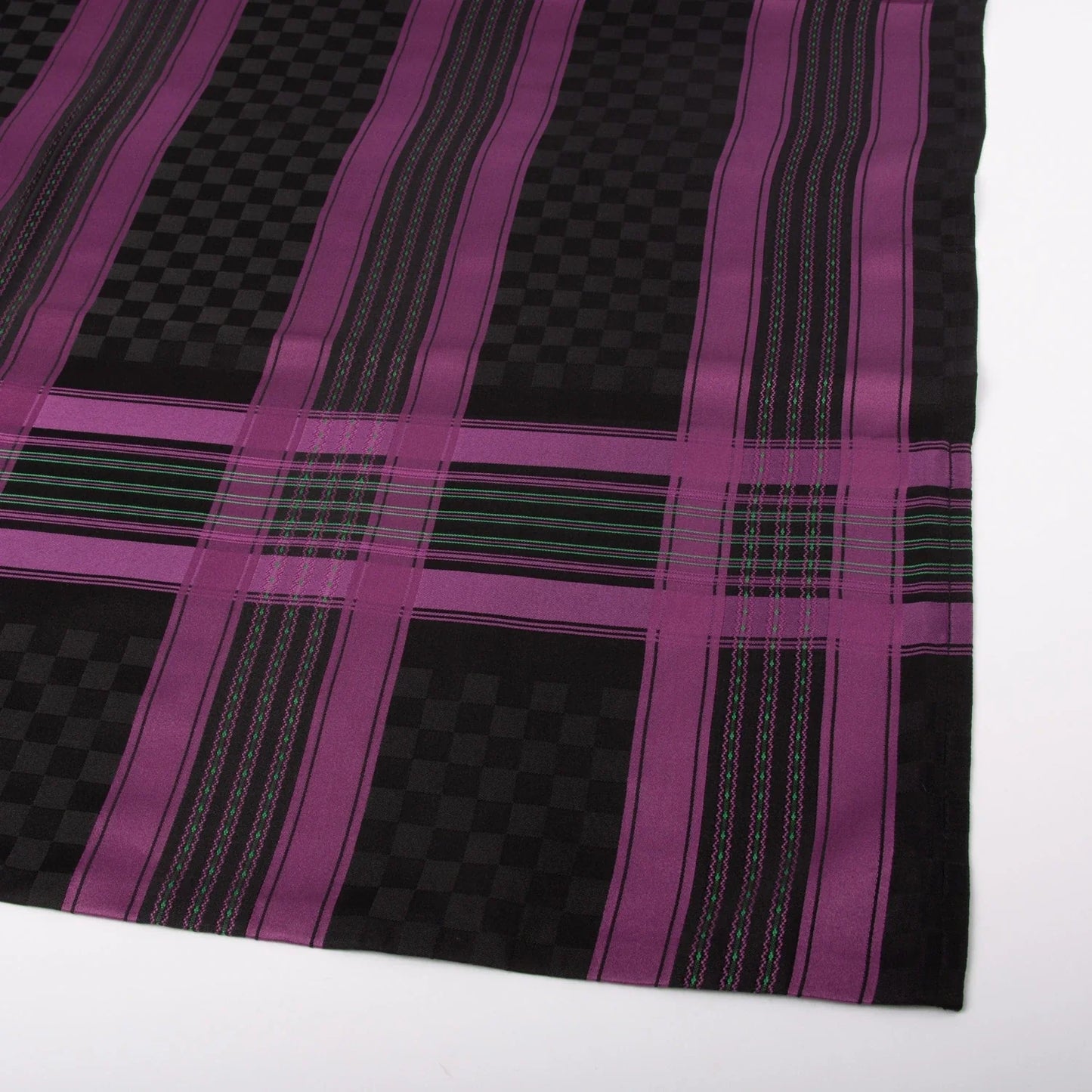 Apron piece-Kari 100% silk-black/purple