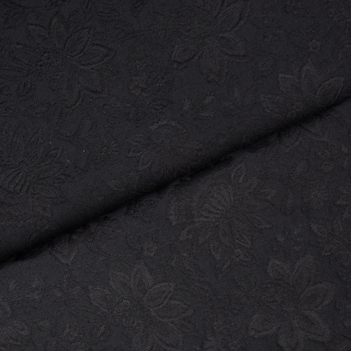 Silk fabric-Michelle Matlasse-30% silk/70% wool-150cm-black