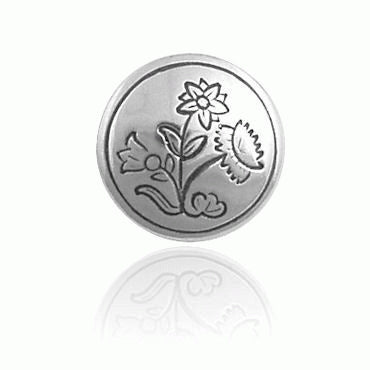 Button 582100-Nordland 17mm small oxidized silver