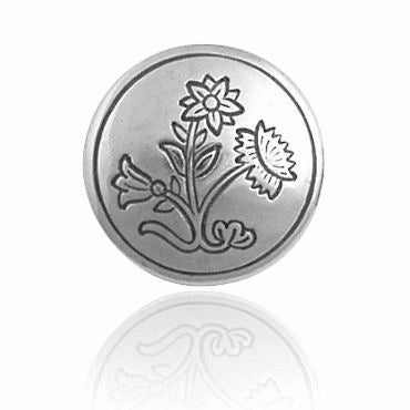 Button 583100-Nordland 20mm large-oxidized silver