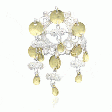 Brooch-#40-silver/gilded silver