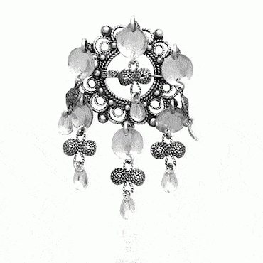 Brooch-#40-oxidized silver