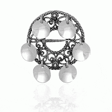 Brooch-#44-oxidized silver