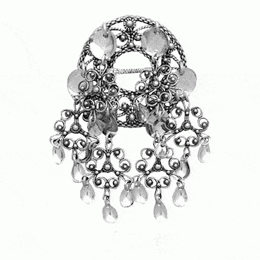 Brooch-#45-oxidized silver