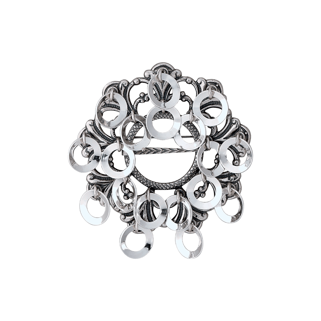 Brooch 892103 #01-Trønder ringsølje-oxidized silver